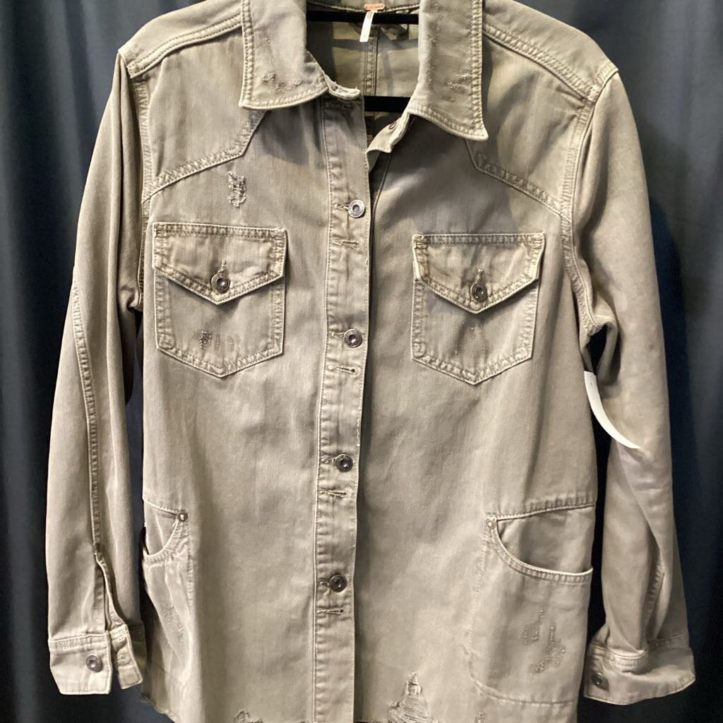 Free People Military Style 3/4 JACKETS Small