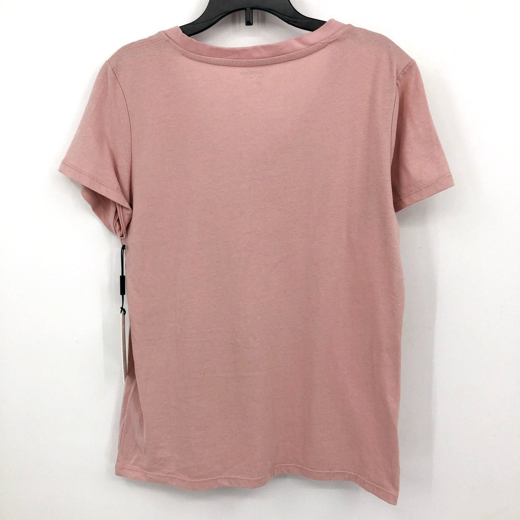 CALVIN KLEIN Women's V-Neck Tee Small Secret Pink Short Sleeve NWT