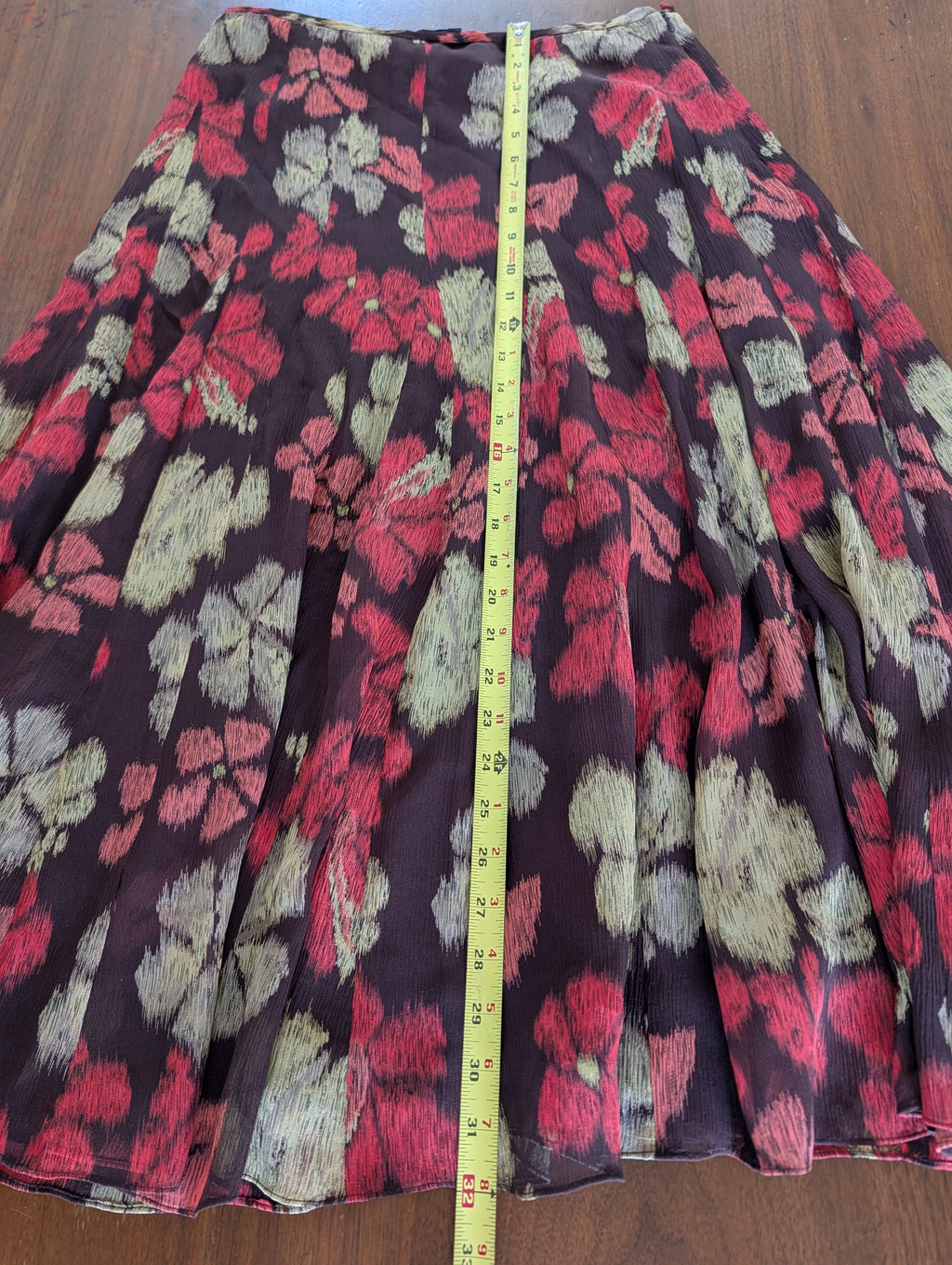 Jones New York 100% Silk Floral Midi Skirt - 4