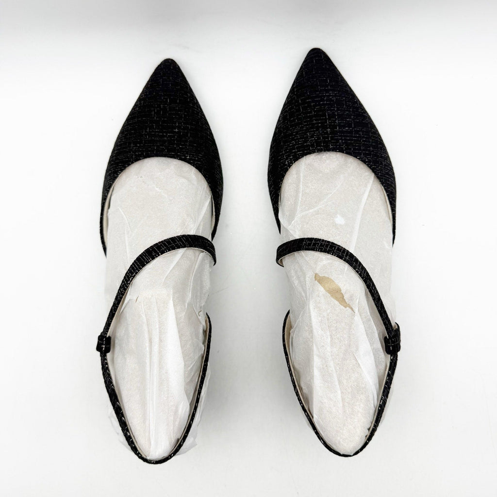 LifeStride Womens Minimalist Pumps Size 8.5 Wide EU 39 Black Shimmer NIB