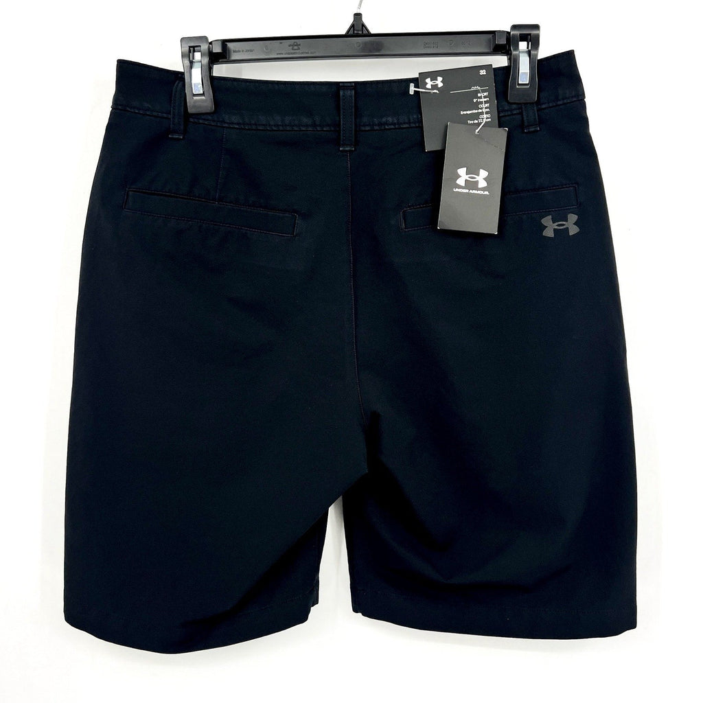 UNDER ARMOUR Men's Matchplay Shorts Size 32 Black 9" INSEAM Performance NWT