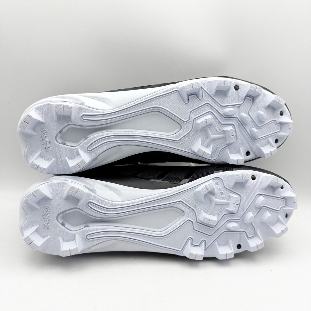 Rawlings Mens Savage Low Baseball Cleats Size 13 Black White Athletic NWOB