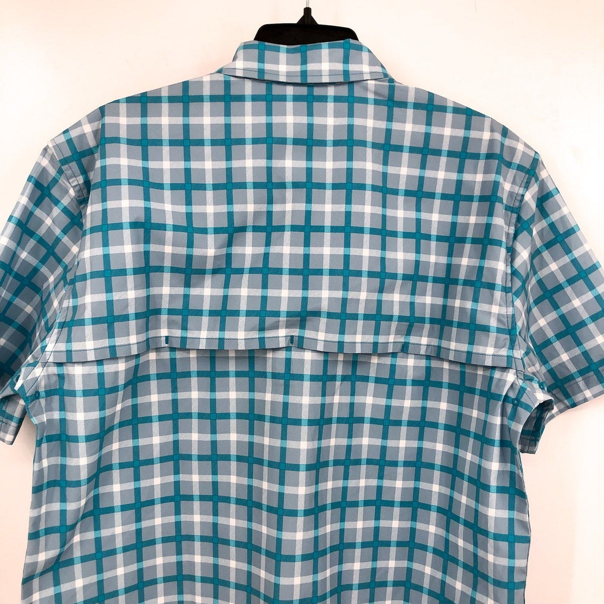 CARHARTT Men's Force Relaxed Fit Plaid Shirt Medium Storm Blue Sun Defender NWT
