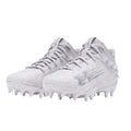 Under Armour Mens Blur 2 MC Suede Molded Football Cleats US 8 White Silver NWOB