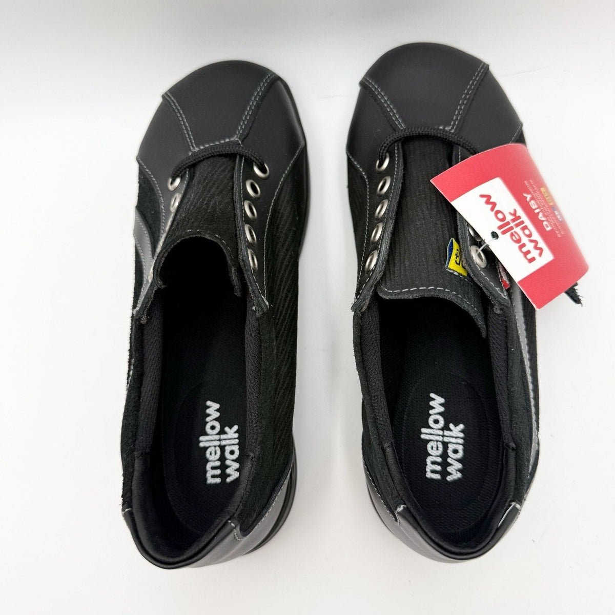 Mellow Walk Womens Daisy 420092 Work Shoes Size 5.5 Black Steel Toe SR NIB