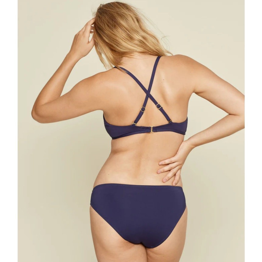 ANDIE SWIM Women's The Valencia Bikini Top 3XL Navy Blue V-Neck NWT