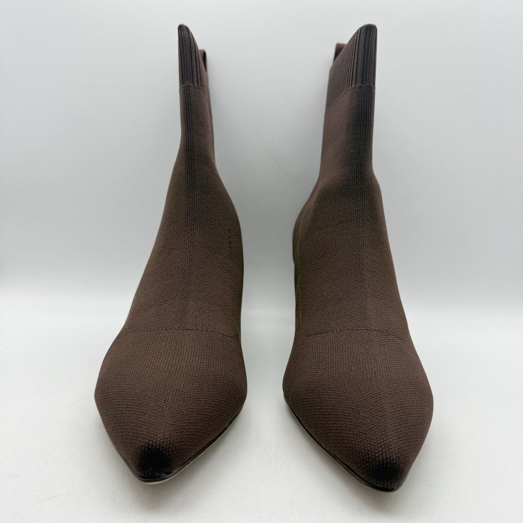 Andre Assous Womens Winter Ankle Boots Size 11 EU 43 Brown Knit NIB