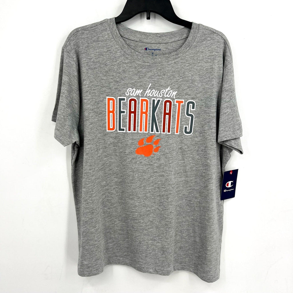 CHAMPION Womens Sam Houston State Bearkats Core Tee XL Gray Short Sleeve NWT