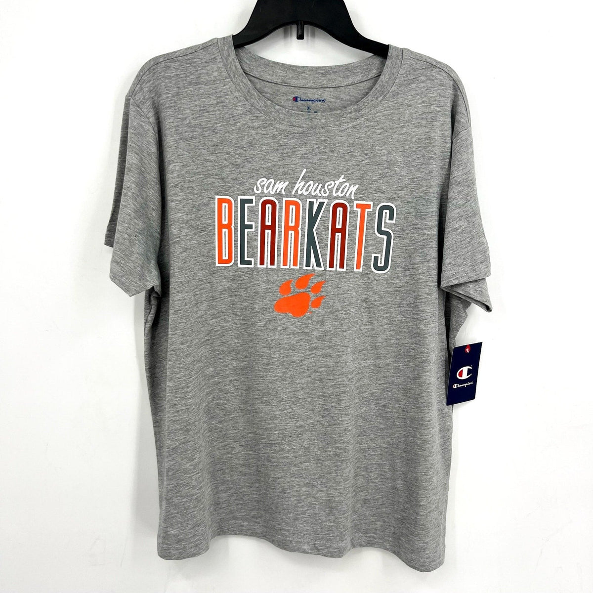 CHAMPION Womens Sam Houston State Bearkats Core Tee XL Gray Short Sleeve NWT