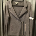 Tahari Moto Zip Wool Herringbone JACKETS M