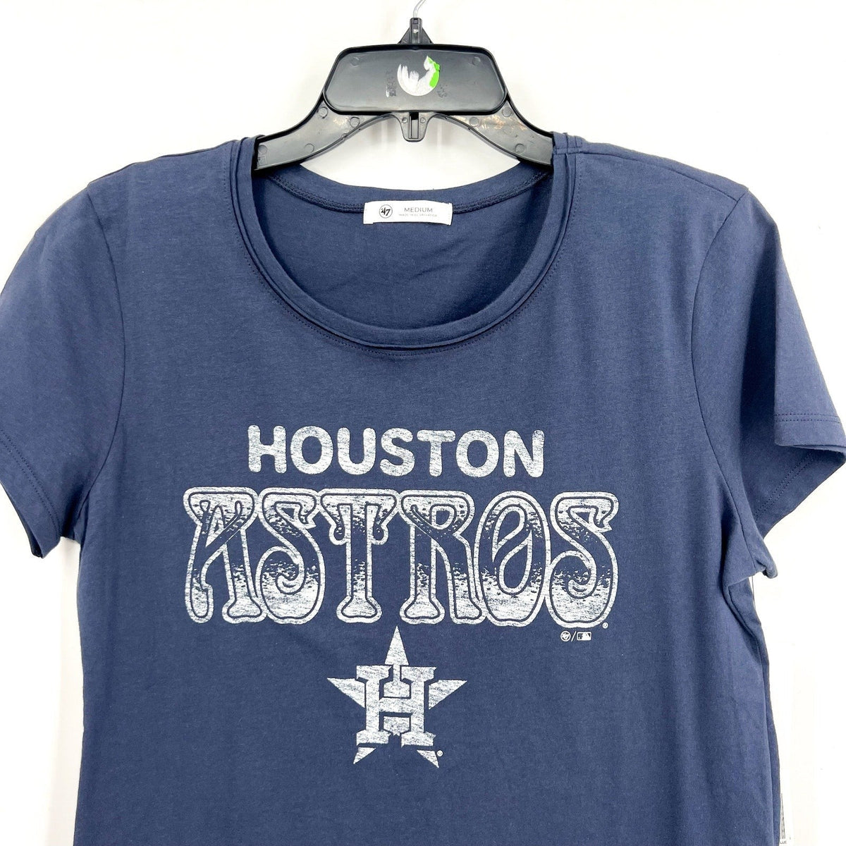 47 BRAND Women Houston Astros Graphic Tee Medium Atlas Blue Short Sleeve NWT