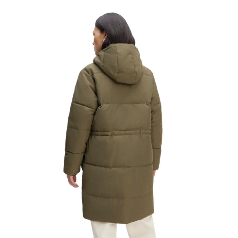 EVERLANE Women's The ReNew Long Puffer Jacket XS Army Green Hood Coat NWT