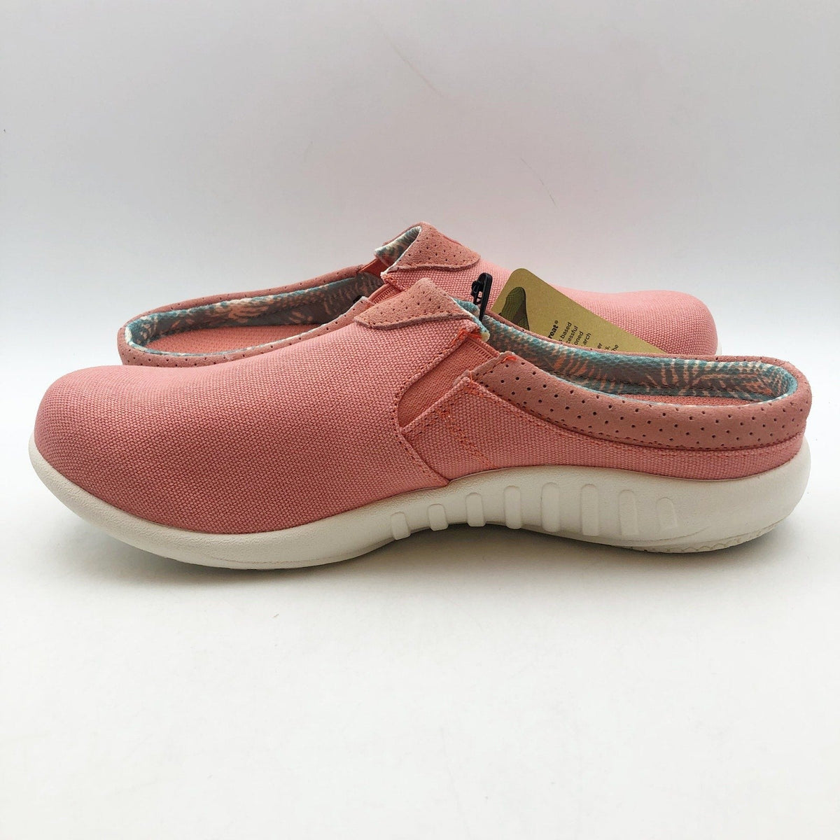 Spenco Womens SIESTA NUEVO Casual Slides Size 7.5 Pink Canvas Slip On Shoes NIB