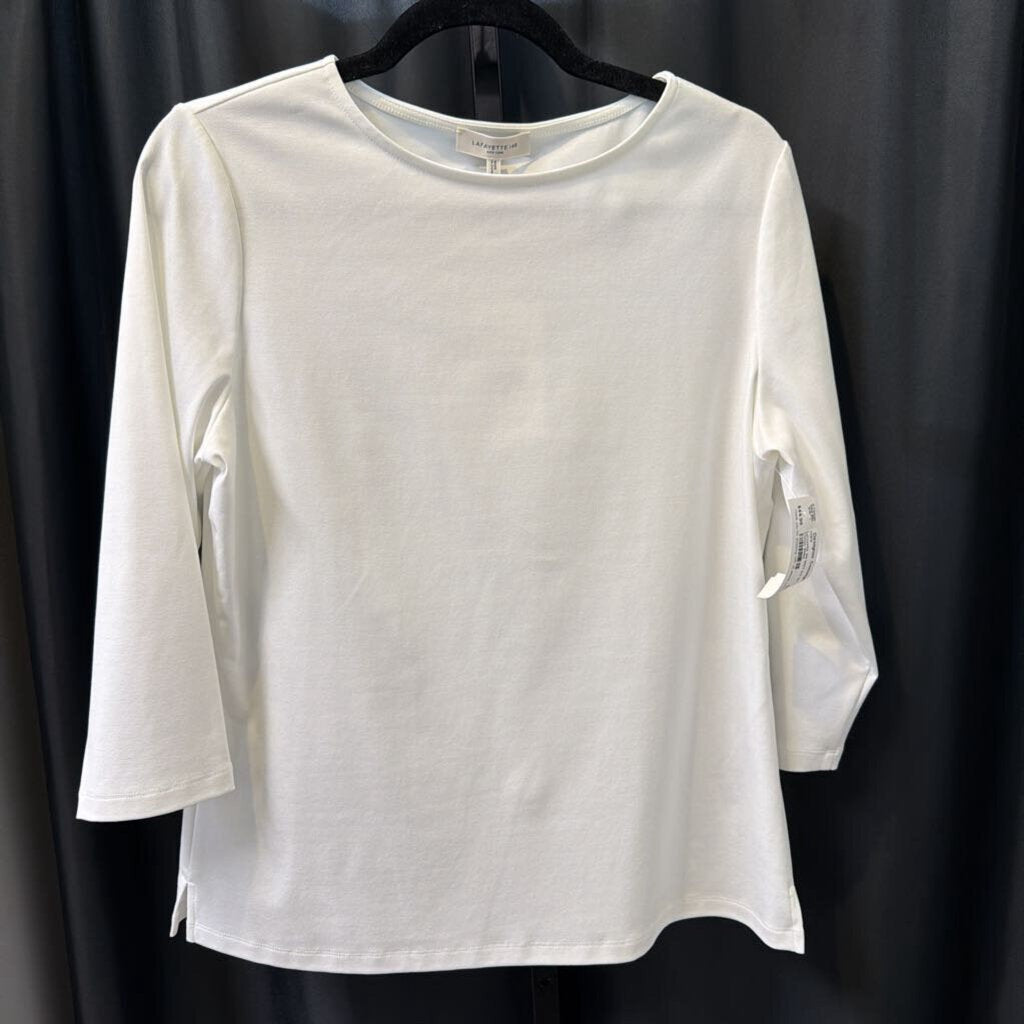 Lafayette 148 NWT 3/4 Slv Cotton TOPS L