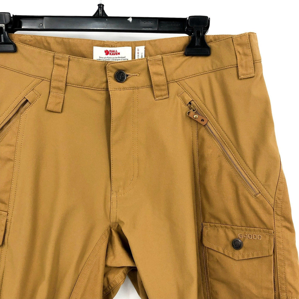 FJALLRAVEN Men's Abisko Outdoor Shorts Size 30- 31 Brown Tan Cargo G-1000 NWOT