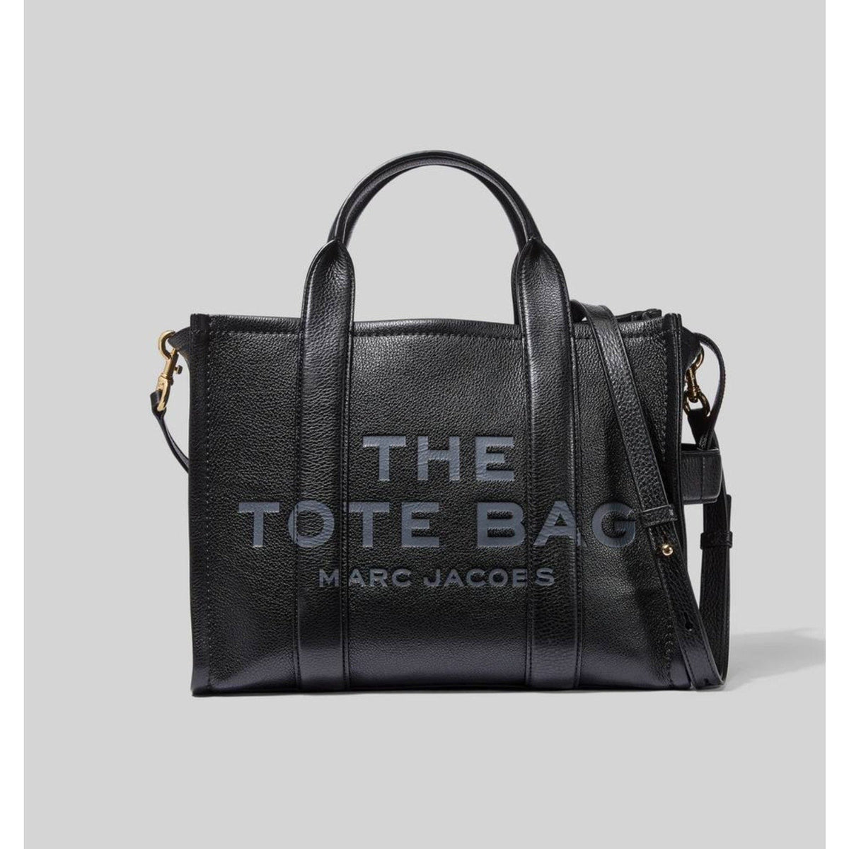 MARC JACOBS The Leather Medium "The Tote Bag" Black Zipper Top H004L01PF21 NWT