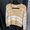English Factory Striped Vneck SWEATERS M