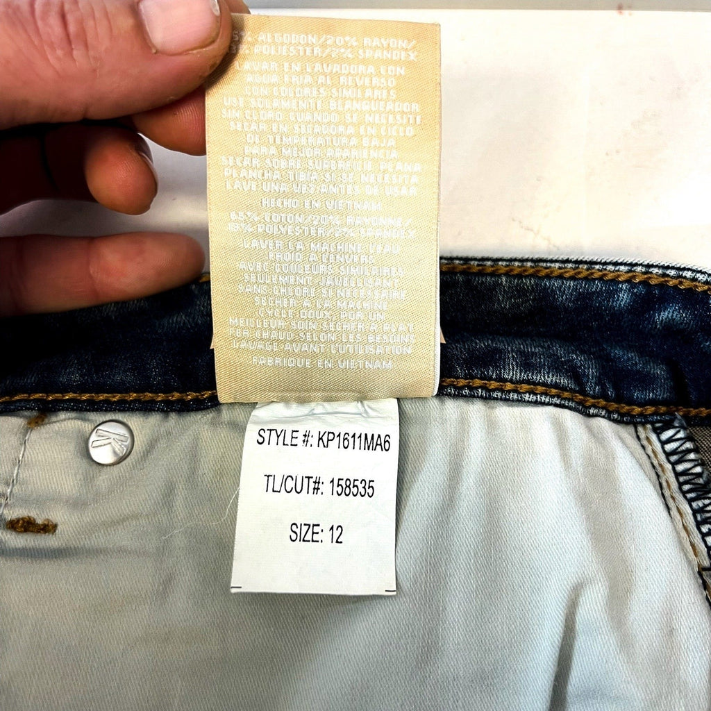 KUT FROM THE KLOTH Stella Fab Ab Flare Jeans Size 12 Blue Debonairly NWT