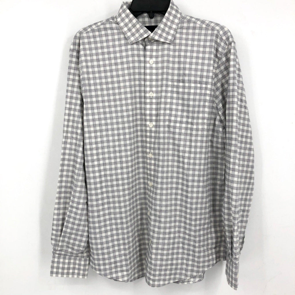 JOHNNIE O Men's Ashworth Performance Button Up Shirt Medium Light Gray NWOT
