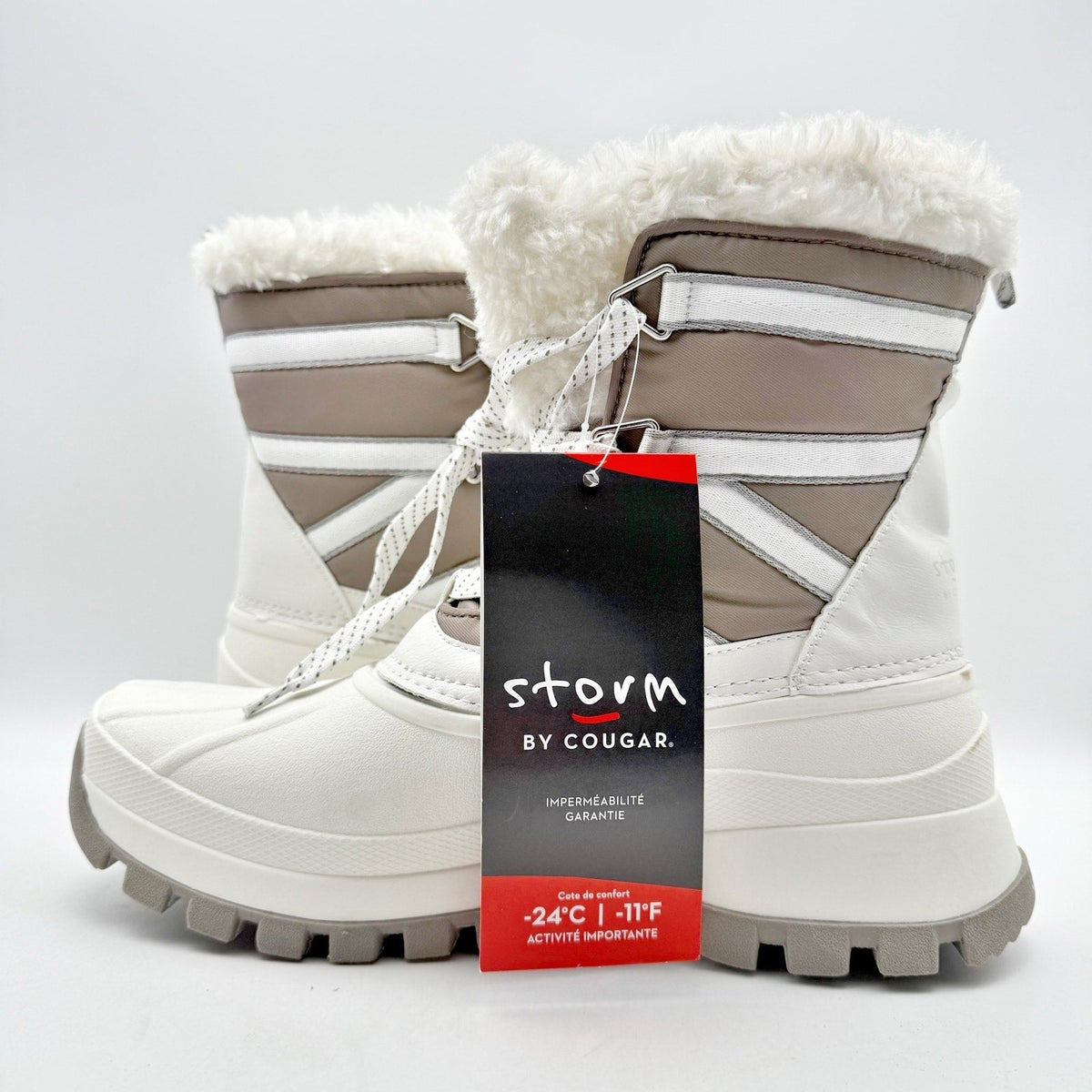 Storm by Cougar Womens Fresno Snow Boots Size 8 EU 38.5 White Waterproof NIB