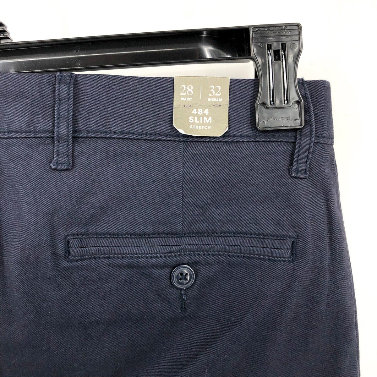 J.CREW Mens 484 Slim-fit Stretch Chino Pants 28x32 Navy Blue Flat AR885 NWT