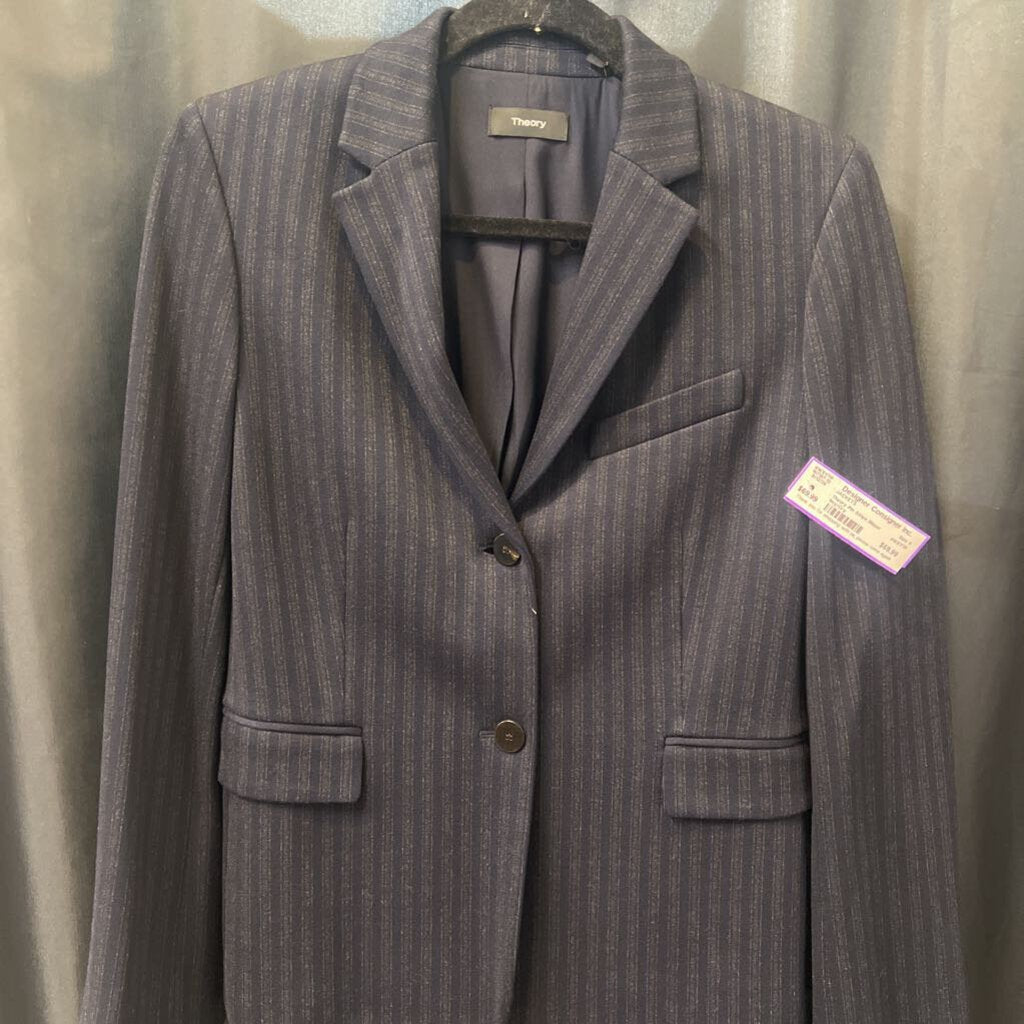 Theory Pin Stripe Blazer JACKETS 4