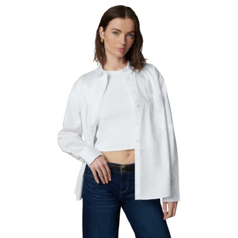 JOE'S JEANS Women's Boyfriend Button Down Shirt Medium Optic White NWT