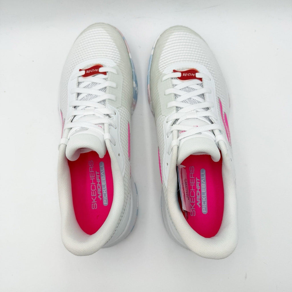 Skechers Women Viper Court 2.0 Pickleball Shoes Size 9.5 White Pink Athletic NIB