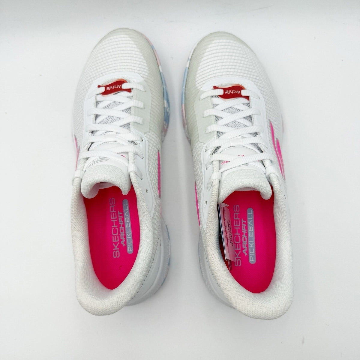 Skechers Women Viper Court 2.0 Pickleball Shoes Size 9.5 White Pink Athletic NIB