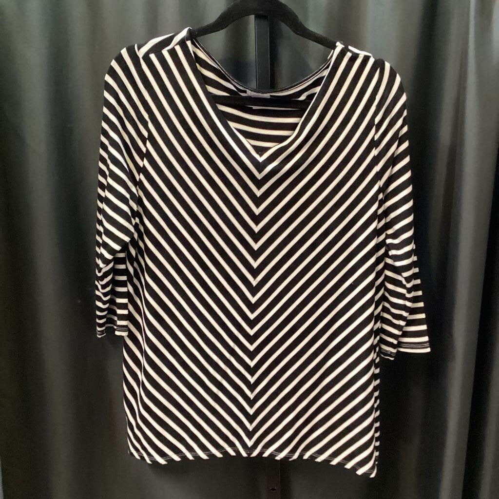 Chicos Striped V-neck TOPS 2